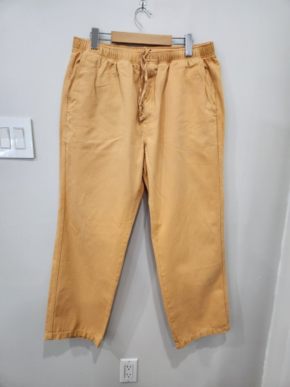 Vintage The Territory Ahead Pants Mens L 34x30 Orange Textured Drawstring